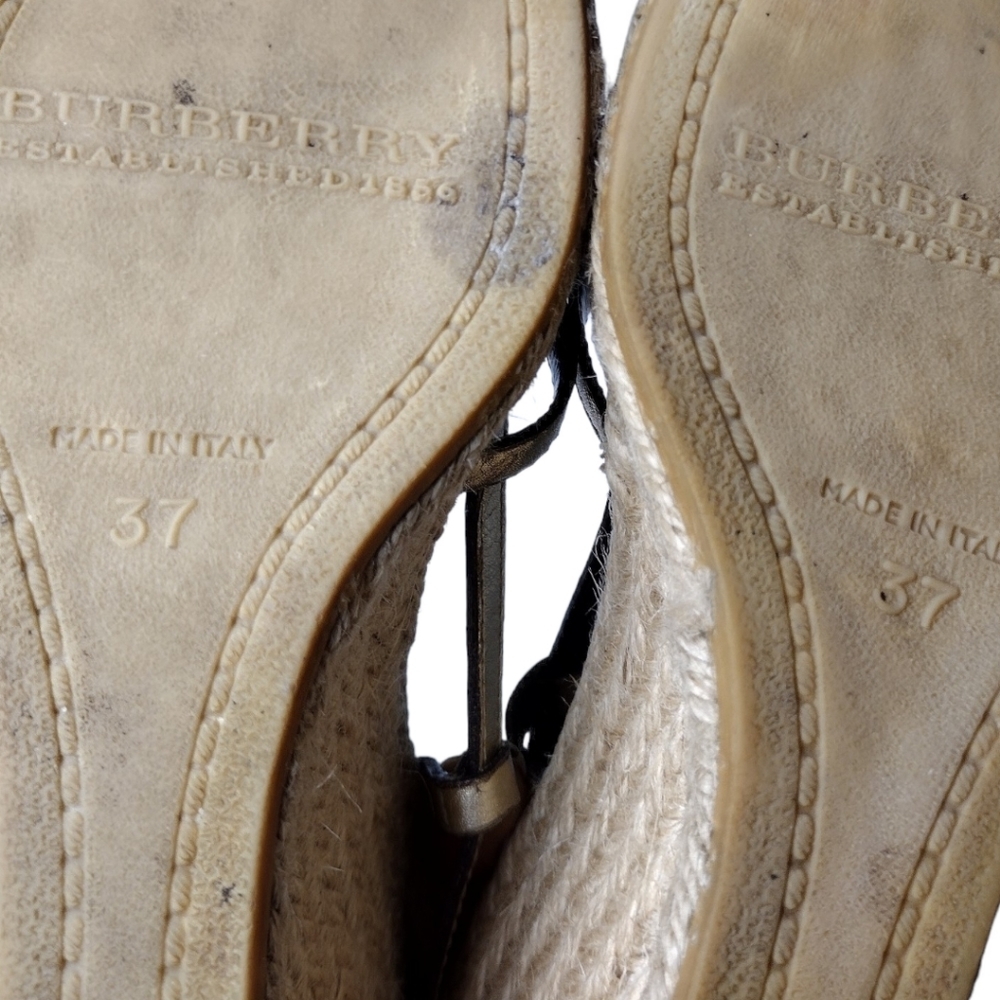 Burberry Wedge Espadrille Sandals 37 - Picture 6 of 6